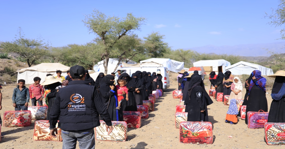 Distribution of winter supplies in IDP camps in Taiz Governorate
